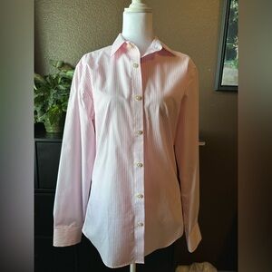 Banana Republic Light Pink Striped Shirt